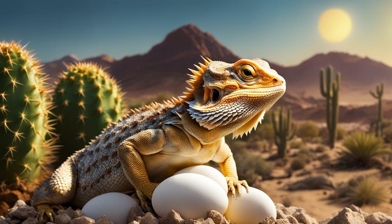 Bearded Dragon Eating Boiled Egg