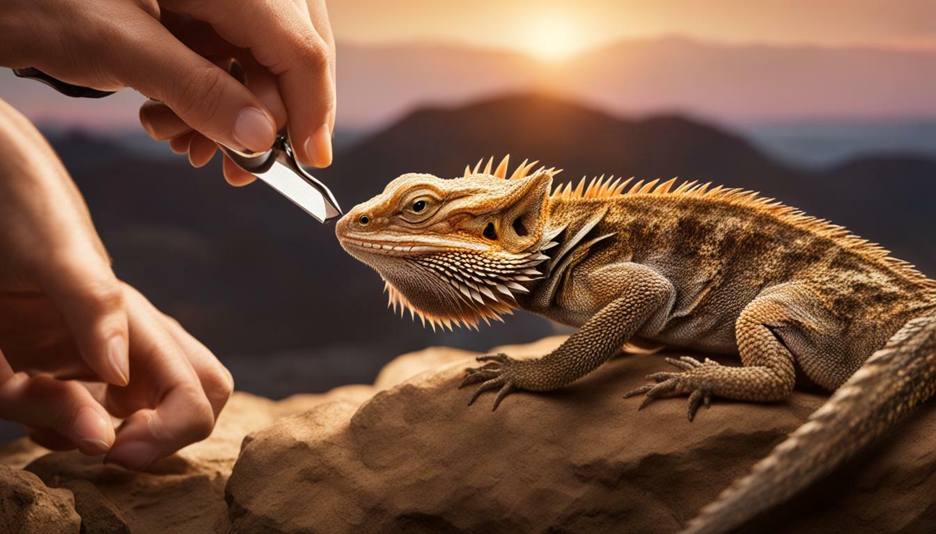 how to cut bearded dragon nails